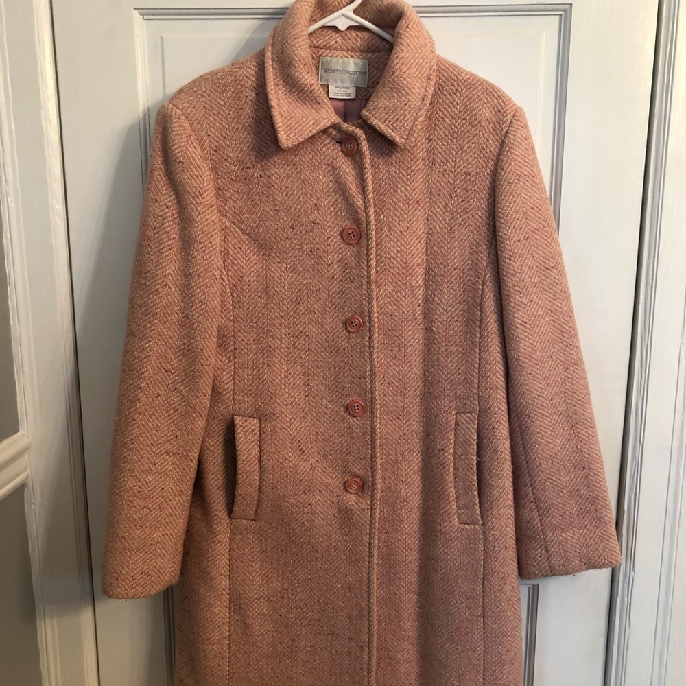 Pink pea coat
